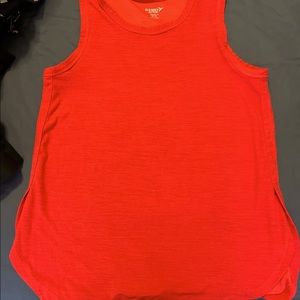 Bright red gym top